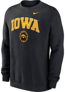 Nike Iowa Hawkeyes Mens Black Modern Tradition Long Sleeve Crew Sweatshirt