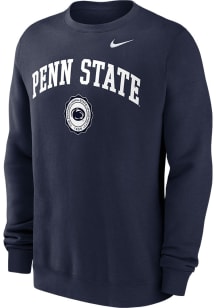 Nike Penn State Nittany Lions Mens Navy Blue Modern Tradition Long Sleeve Crew Sweatshirt