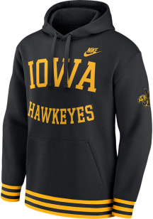 Nike Iowa Hawkeyes Mens Black Modern Tradition Retro Long Sleeve Hoodie