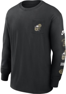 Nike New Orleans Saints Black Max 90 Long Sleeve Fashion T Shirt