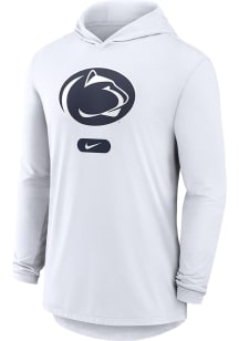 Nike Penn State Nittany Lions Mens White Lightweight Primary Logo Long Sleeve Lightweight Hoodie
