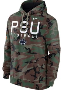 Nike Penn State Nittany Lions Mens Green Military Appreciation Fleece Long Sleeve Hoodie