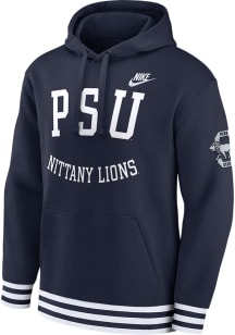 Nike Penn State Nittany Lions Mens Navy Blue Modern Tradition Retro Long Sleeve Hoodie