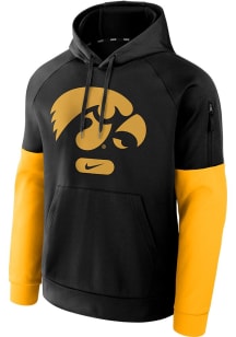 Nike Iowa Hawkeyes Mens Black Fitness Primary Logo Hood
