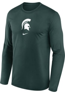 Nike Michigan State Spartans Green Basketball On Court Shooting Long Sleeve T-Shirt