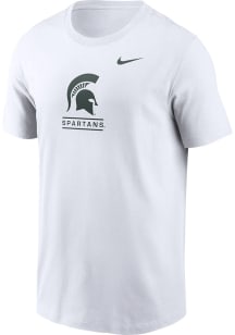 Nike Michigan State Spartans White Modern Tradition Front Back Short Sleeve T Shirt