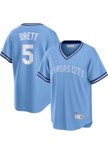George Brett Kansas City Royals Nike Throwback Cooperstown Jersey - Light Blue