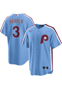 Bryce Harper Philadelphia Phillies Mens Replica Throwback Jersey - Light Blue