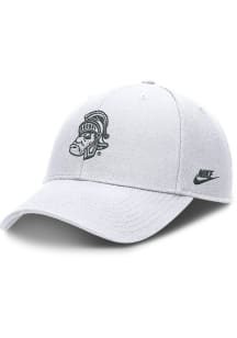 Nike Michigan State Spartans Retro Dri-Fit Club Structured Swoosh Adjustable Hat - White