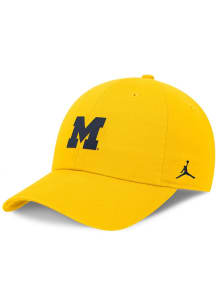 Nike Michigan Wolverines Dri-Fit Club Unstructured Swoosh Adjustable Hat - Yellow