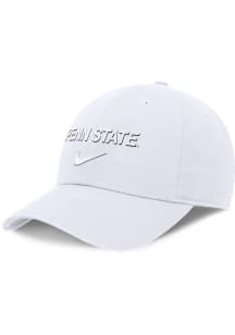 Nike Penn State Nittany Lions Dri-Fit Club Unstructured Swoosh Design Adjustable Hat - White