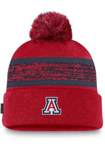 Nike Arizona Wildcats Red Peak Standard Cuff Pom Beanie Mens Knit Hat