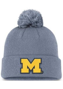 Nike Michigan Wolverines Blue Peak Standard Cuff Pom Beanie Mens Knit Hat