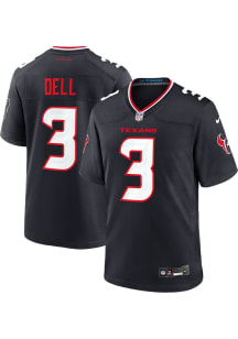 Tank Dell  Nike Houston Texans Navy Blue Home Game Football Jersey