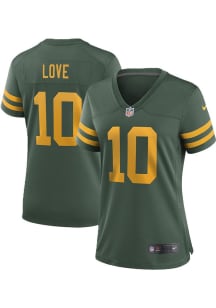 Jordan Love  Nike Green Bay Packers Womens Green Alt Game Football Jersey