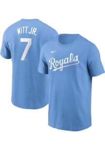 Bobby Witt Jr Kansas City Royals Light Blue Alt FUSE Short Sleeve Player T Shirt