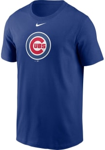 Nike Chicago Cubs Blue Large Logo Short Sleeve T Shirt