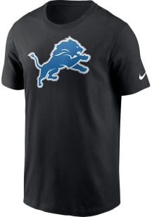 Nike Detroit Lions Black Logo Essential Cotton Short Sleeve T Shirt
