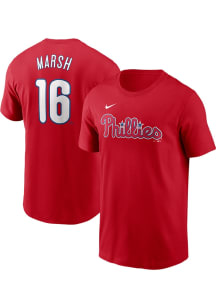 Brandon Marsh Philadelphia Phillies Red Home FUSE Short Sleeve Player T Shirt