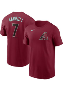 Corbin Carroll Arizona Diamondbacks Red Name Number Short Sleeve Player T Shirt
