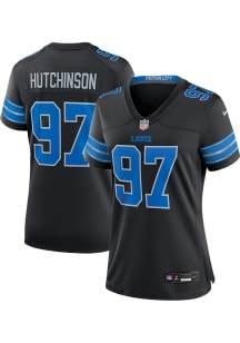 Aidan Hutchinson  Nike Detroit Lions Womens Black Alt Football Jersey