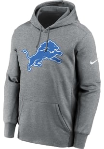 Nike Detroit Lions Mens Grey Prime Logo Hood