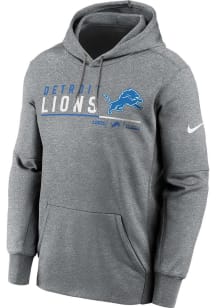 Nike Detroit Lions Mens Grey Therma Hood
