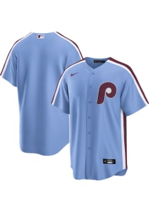 Philadelphia Phillies Mens Nike Replica Throwback Jersey - Light Blue