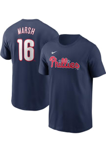 Brandon Marsh Philadelphia Phillies Navy Blue Alt Short Sleeve Player T Shirt