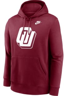 Nike Oklahoma Sooners Mens Cardinal Vault Disco Logo Long Sleeve Hoodie