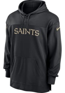 Nike New Orleans Saints Mens Black Jersey Hoodie Top Hood