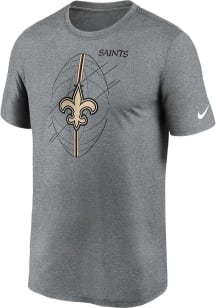 Nike New Orleans Saints Grey Legend Icon Short Sleeve T Shirt