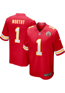 Xavier Worthy  Nike Kansas City Chiefs Red Home Football Jersey