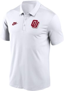 Nike Oklahoma Sooners Mens White Vault Disco Logo Short Sleeve Polo