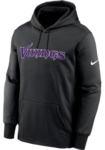 Nike Minnesota Vikings Mens Black Therma Wordmark Hood