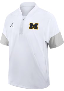 Nike Michigan Wolverines White Jordan Coach Short Sleeve T Shirt