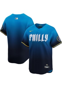 Nike Philadelphia Phillies Mens Blue City Connect Limited Baseball Jersey