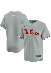 Nike Philadelphia Phillies Mens Grey Road Limited Baseball Jersey