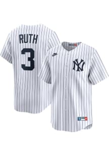 Babe Ruth New York Yankees Nike Throwback Cooperstown Jersey - White