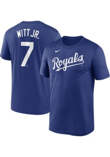 Bobby Witt Jr Kansas City Royals Blue Performance Short Sleeve Player T Shirt