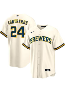 William Contreras Milwaukee Brewers Mens Replica Home Jersey - Ivory