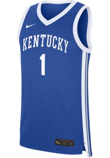 Nike Kentucky Wildcats Blue Number 1 Replica Road Jersey