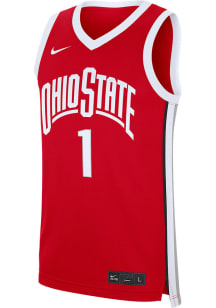 Nike Ohio State Buckeyes Red #1 Replica Road Jersey