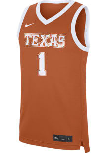 Nike Texas Longhorns Burnt Orange #1 Replica Road Jersey