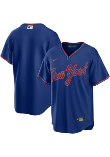 New York Mets Mens Nike Replica Blank Alt Jersey - Blue