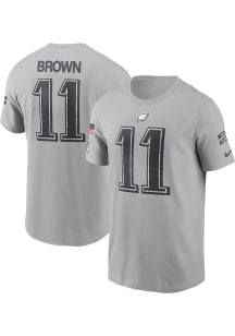 AJ Brown Philadelphia Eagles Grey 2024 STS Short Sleeve Player T Shirt