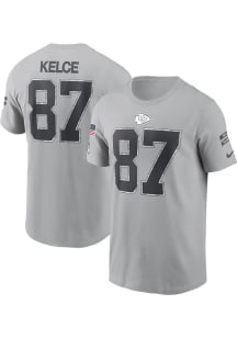 Travis Kelce Kansas City Chiefs Grey 2024 STS Short Sleeve Player T Shirt