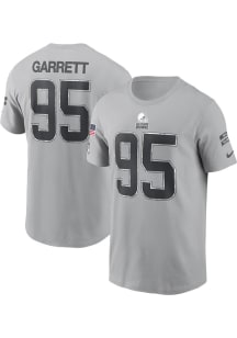 Myles Garrett Cleveland Browns Grey 2024 STS Short Sleeve Player T Shirt