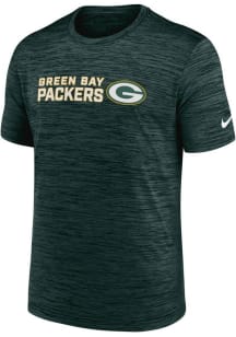 Nike Green Bay Packers Green Velocity Stack Short Sleeve T Shirt