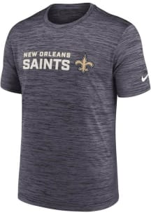 Nike New Orleans Saints Black Velocity Stack Short Sleeve T Shirt